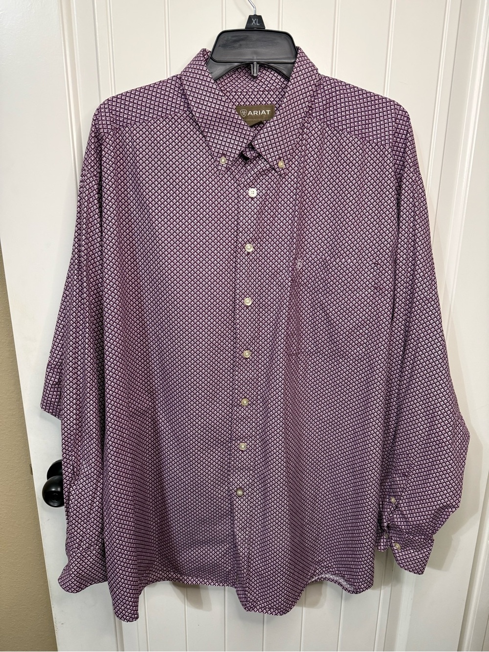 Ariat Men’s Purple Micro-Pattern Button-Down Shirt